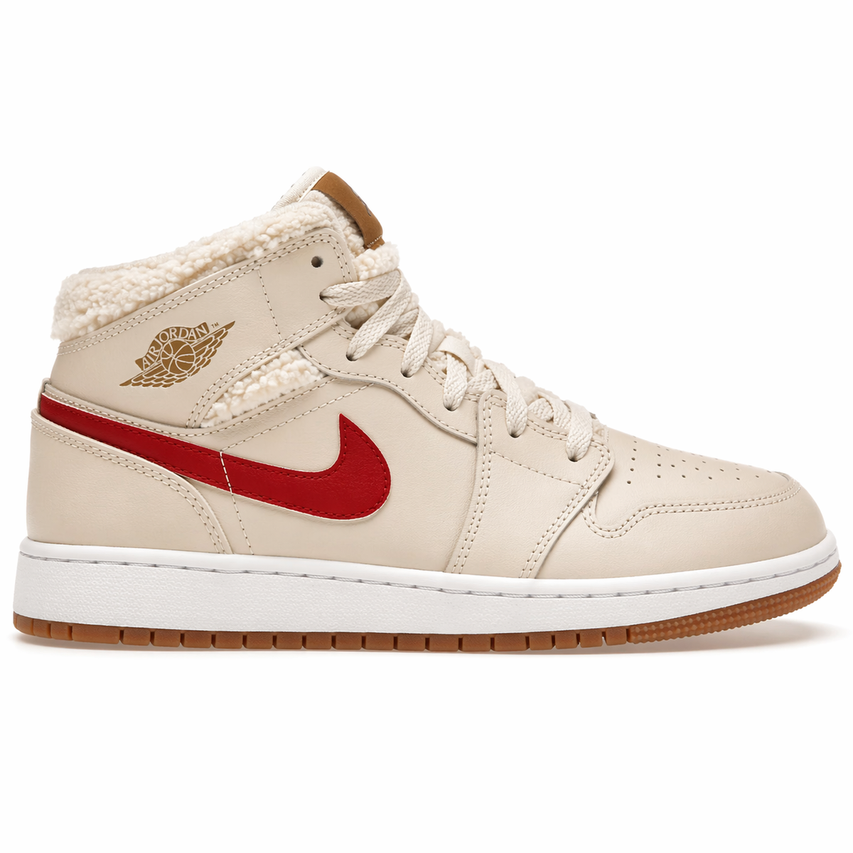 Jordan 1 Mid Fleece Pearl White (GS)