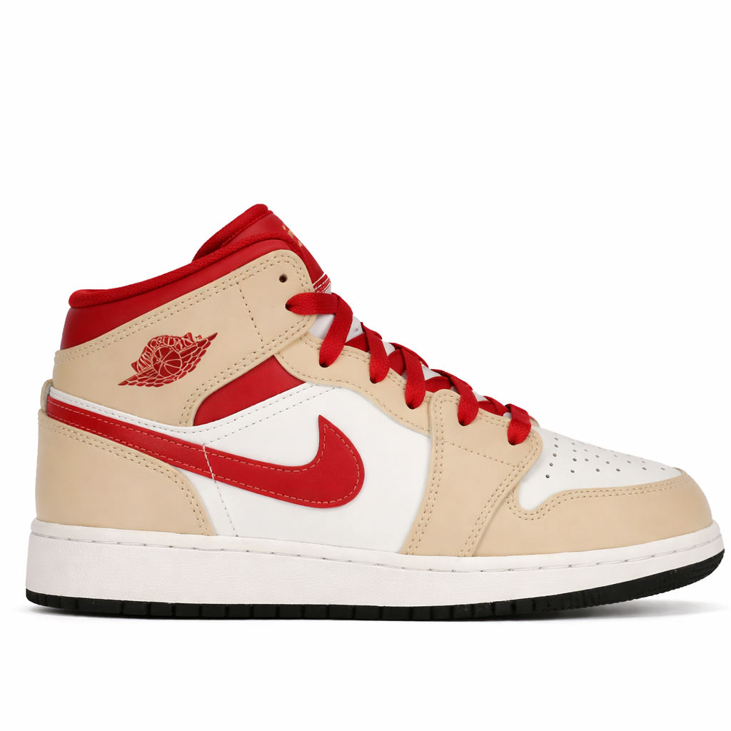 Jordan 1 Mid (GS) Light Curry Cardinal